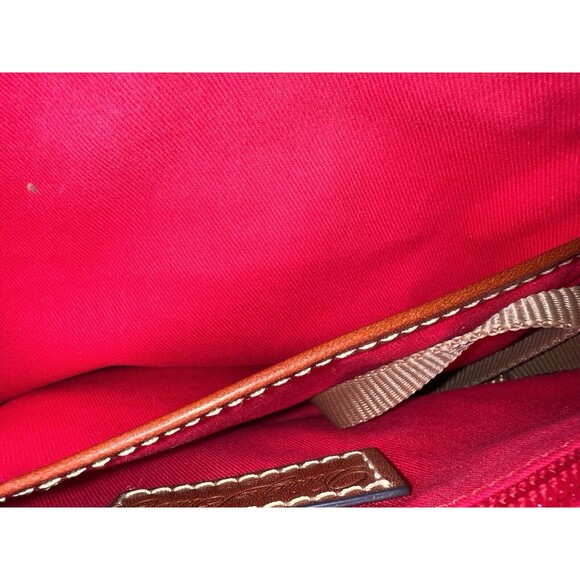 Authentic Dooney & Bourke Wine Color Pebbled Leather Crossbody Shoulder Bag - Picture 7 of 7